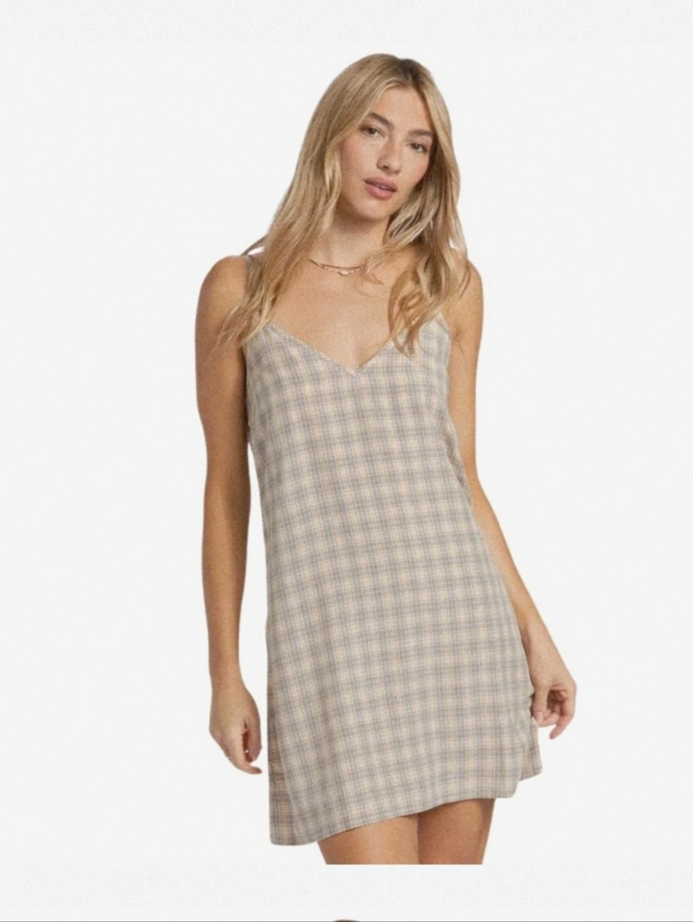 Billabong 90s Babe Mini Slip Dress - Western Sky MODAL SIZE Large NWT